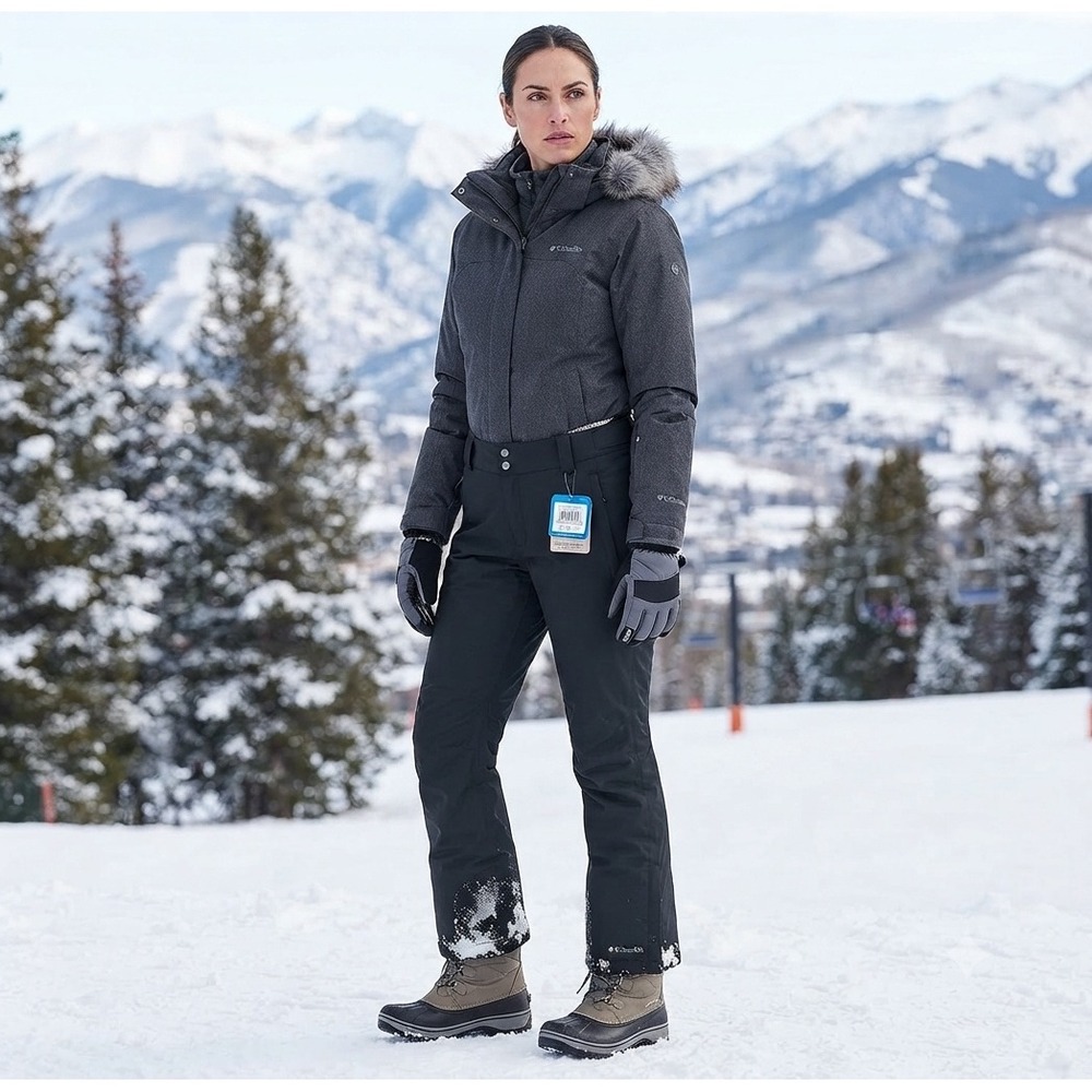 Columbia Womens Bugaboo OH Pant Dark Grey Omni-Heat‎ Ski Snow Pants WL1068-013 S